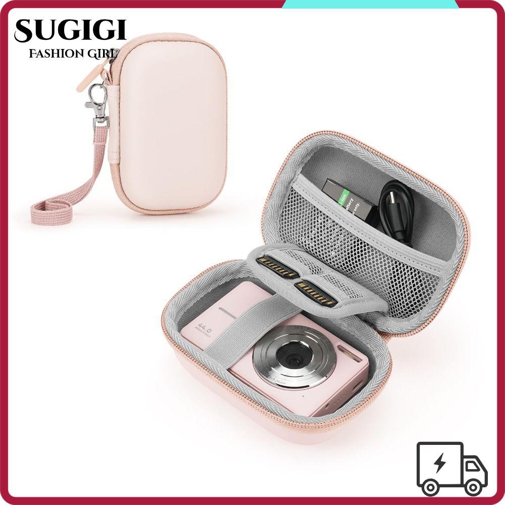 SUGIGI กล้องเก็บ, EVA Shell Plush Padding กระเป๋าเดินทาง,แบบพกพา Anti-fall กันกระแทกกันน้ํา SD Card 