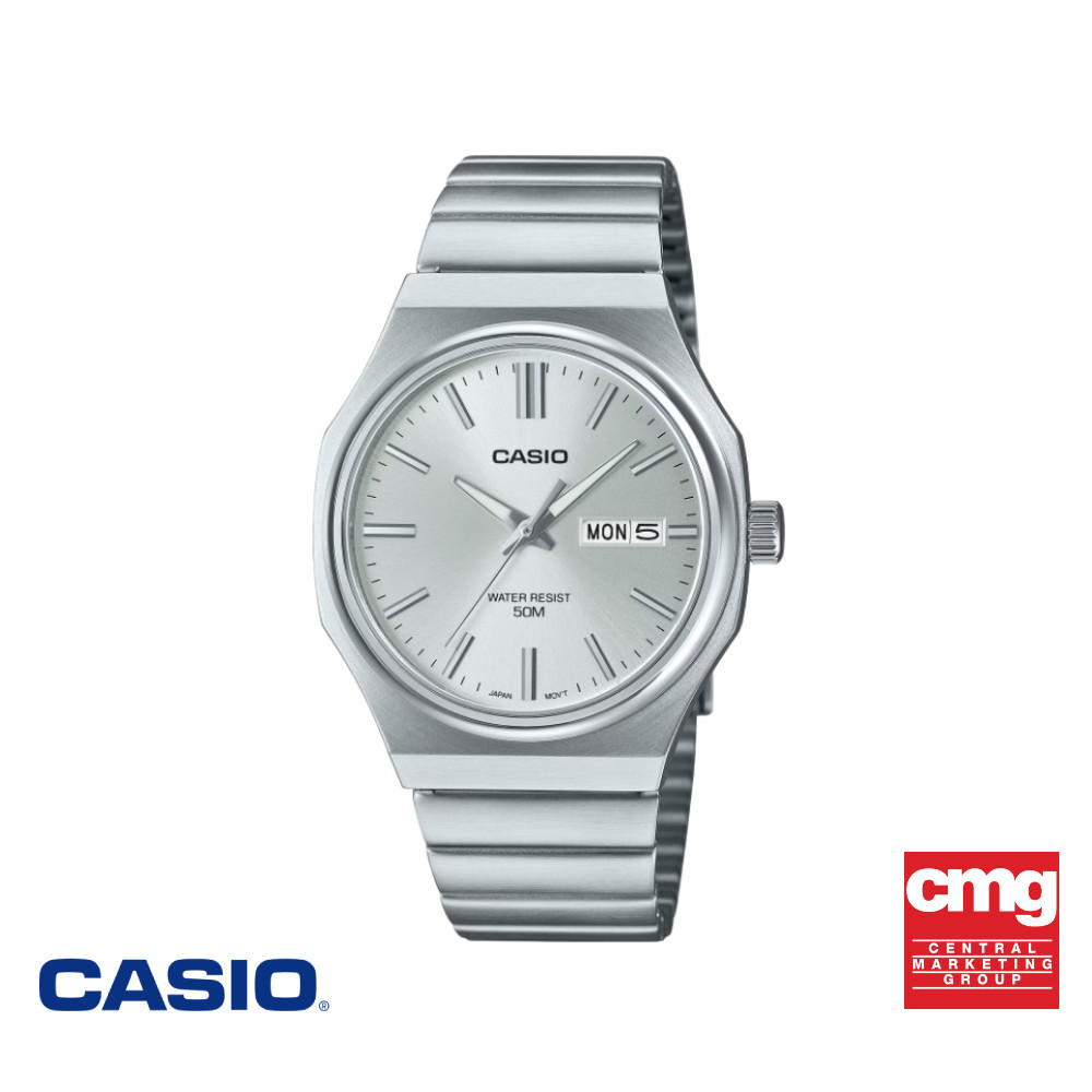 CASIO นาฬิกาข้อมือ CASIO รุ่น MTP-E735D-7AVDF สายสเตนเลสสตีล สีเงิน
