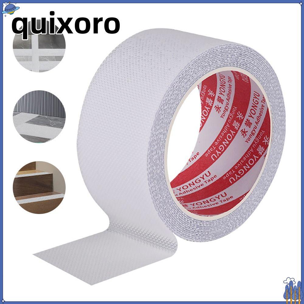 QUIXORO 5 เมตร/ม้วนเทป PEVA, เทปกันลื่นพื้นกันน้ํา,ห้องน้ําห้องครัวกาวที่แข็งแกร่งบันได Grip สติกเกอร์