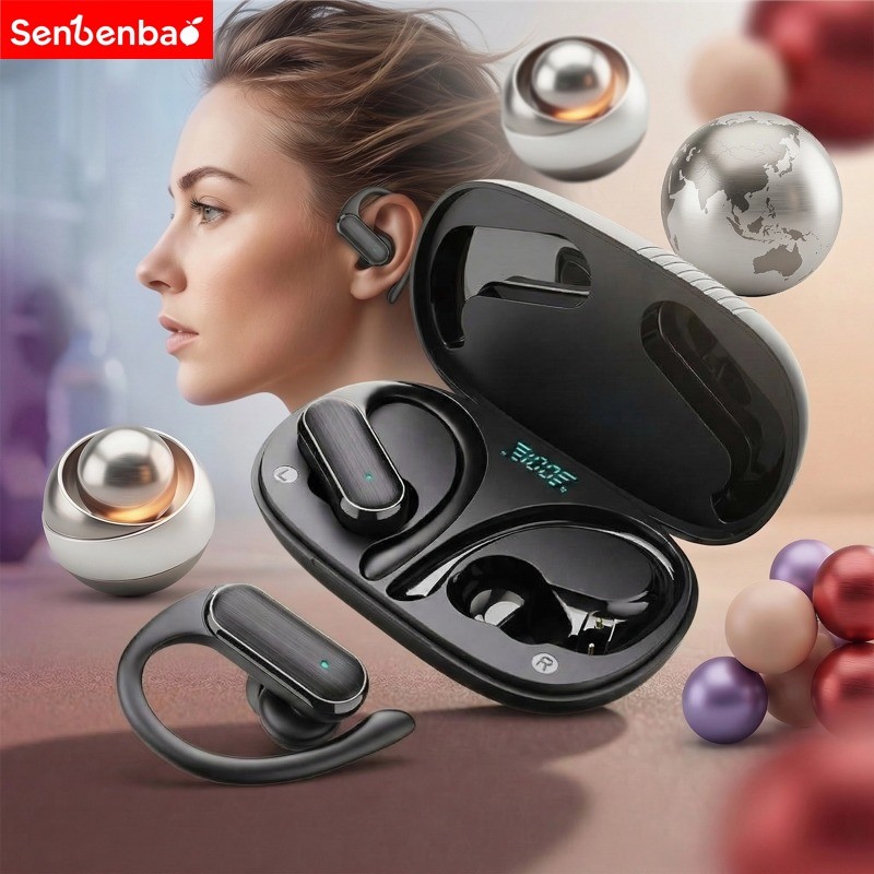 SENBENBAO A520 True Wireless Sports Headphones พร้อม Bluetooth 5.4, Stereo Hook Design, การตัดเสียงรบกวน, พร้อมไมโครโฟน