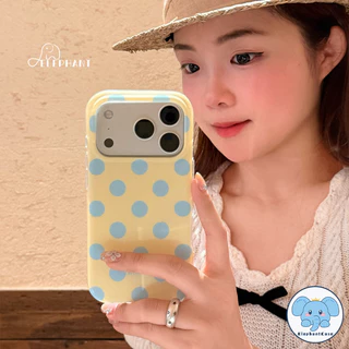 เคสไอโฟน13 17สำหรับ iPhone 12 16 15 17 air 14 13 Pro Max 15 14 Pro 15 16 14 Plus เคสIMD ลายจุดสีพาสเทลน่ารักฮิต