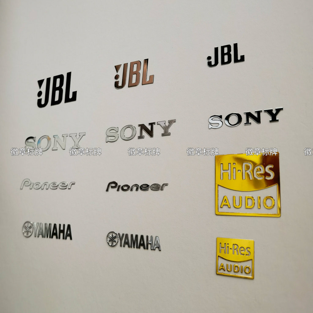 JBL Pioneer Sony Audio Speaker LOGO สติ๊กเกอร์โลหะ สติ๊กเกอร์โฮมเธียเตอร์รถยนต์