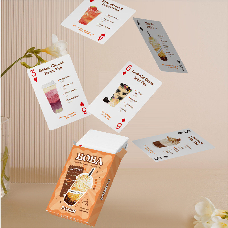 2026 ขายร้อน BOBA Milk Tea Poker BOBA Poker Bobo Milk Tea Poker