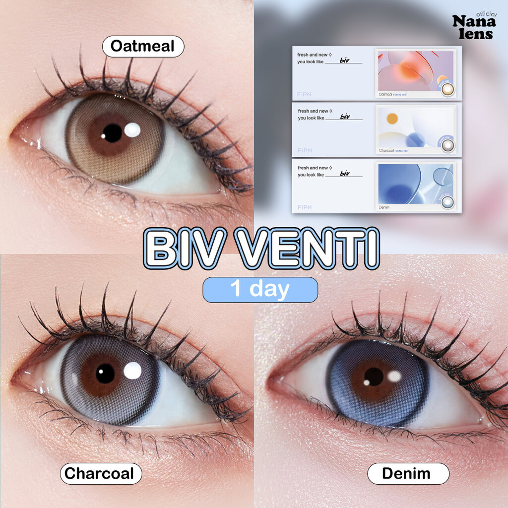 MYFiPN Biv Venti 1 Day [Fixing Lens] #เลนส์ไม่หมุน G.dia 13.8 (Size L) คอนแทคเลนส์รายวัน 5 คู่