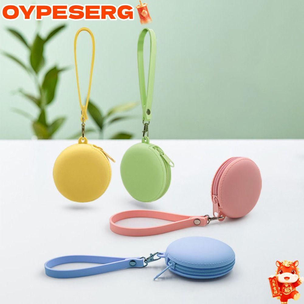 OYPESERG Coin Wallet, Silicone Small Coins Bag, Cute Round Key Ring Key Bag Kid