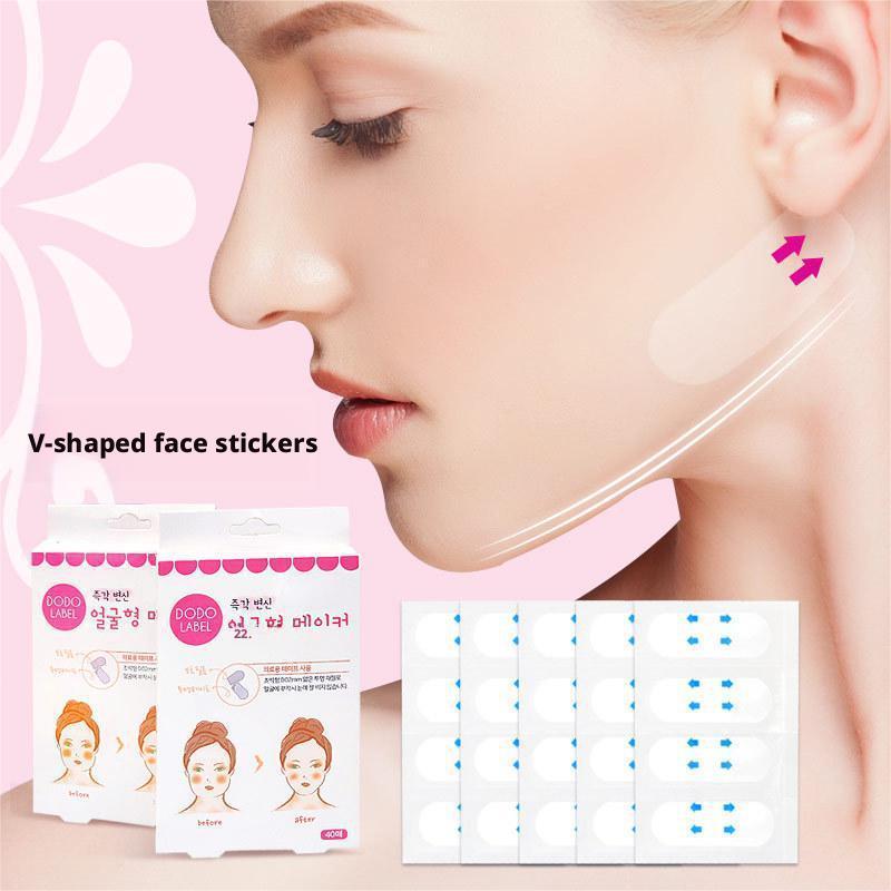กล่องธรรมชาติ Traceless พลาสติก Face Patch ที่มองไม่เห็น Patch Seamless Patch V เครื่องมือแต่งหน้า O