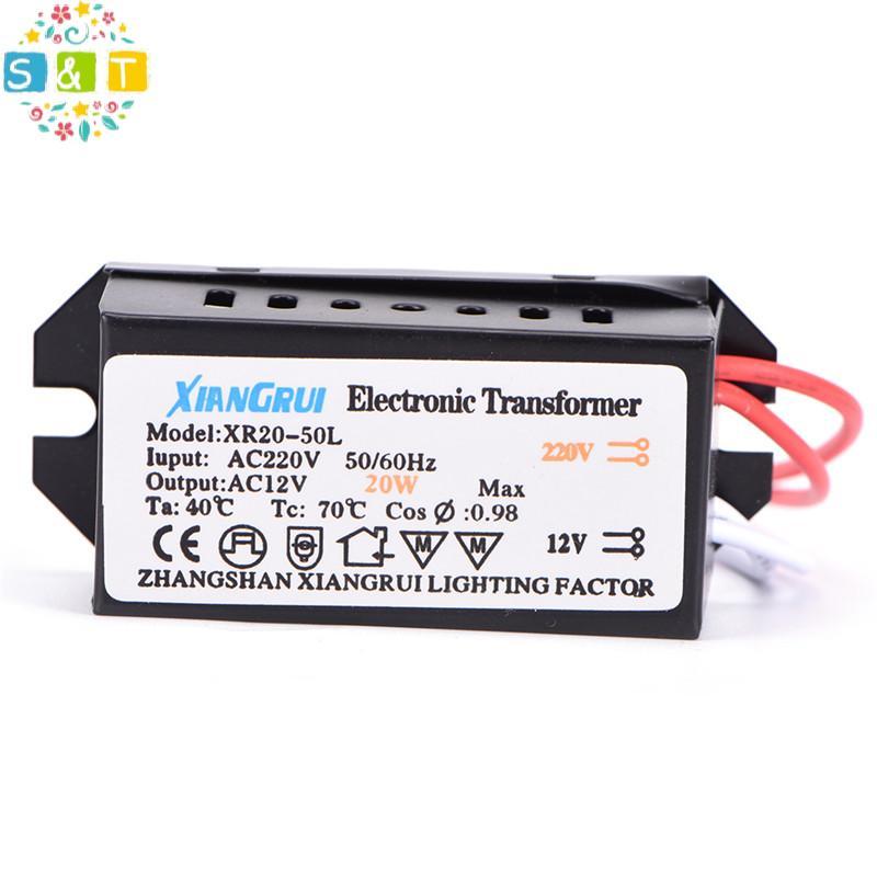 [S&T] 20W AC 220V ถึง 12V LED Power Supply Driver หม้อแปลงอิเล็กทรอนิกส์ {th}