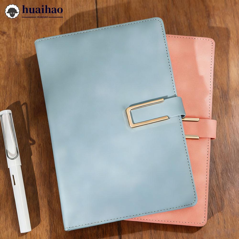 HUAIHAO A5 Retro Vintage หนังโน้ตบุ๊คนุ่ม 240 หน้า Agenda Journal สําหรับนักเรียนสํานักงานธุรกิจโรงเ
