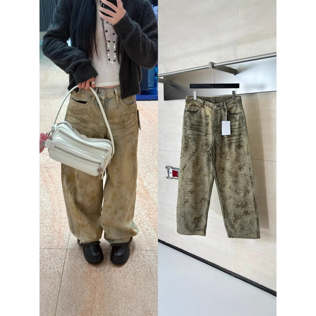 MR9H Sweden AC 26SS New style1981Distressed dirty jeans for men and women are trendy