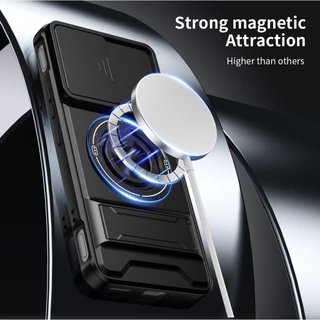 เคสเกราะกันกระแทก Magnetic Heavy Duty สําหรับ Infinix GT 30 20 PRO 5G แท่นชาร์จไร้สายเคสโทรศัพท์พร้อมฝาครอบกล้องสไลด์