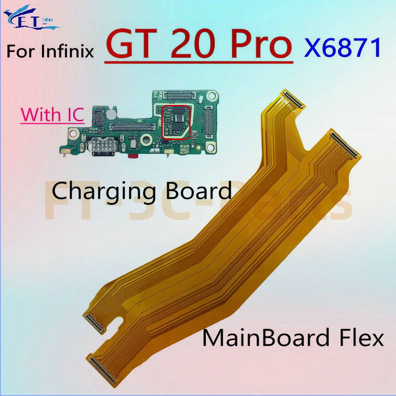 สําหรับ Infinix GT 20 pro X6871 ชาร์จ USB ชาร์จพอร์ตไมโครโฟน Dock Connector หลัก Flex Cable อะไหล่