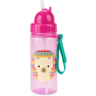 Skip Hop Zoo Straw Bottle กระบอกน้ำ พลาสติก พร้อมหลอดดูด มีสายคล้อง 13 ออนซ์