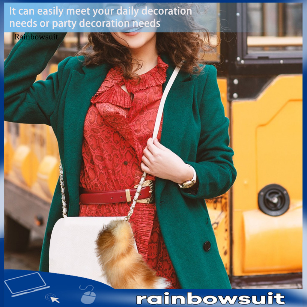 [RB] Faux Fox Tail พวงกุญแจจี้ Plush Faux Fox พวงกุญแจ Faux Fox Tail พวงกุญแจ – Fluffy Fur Tail อุปก