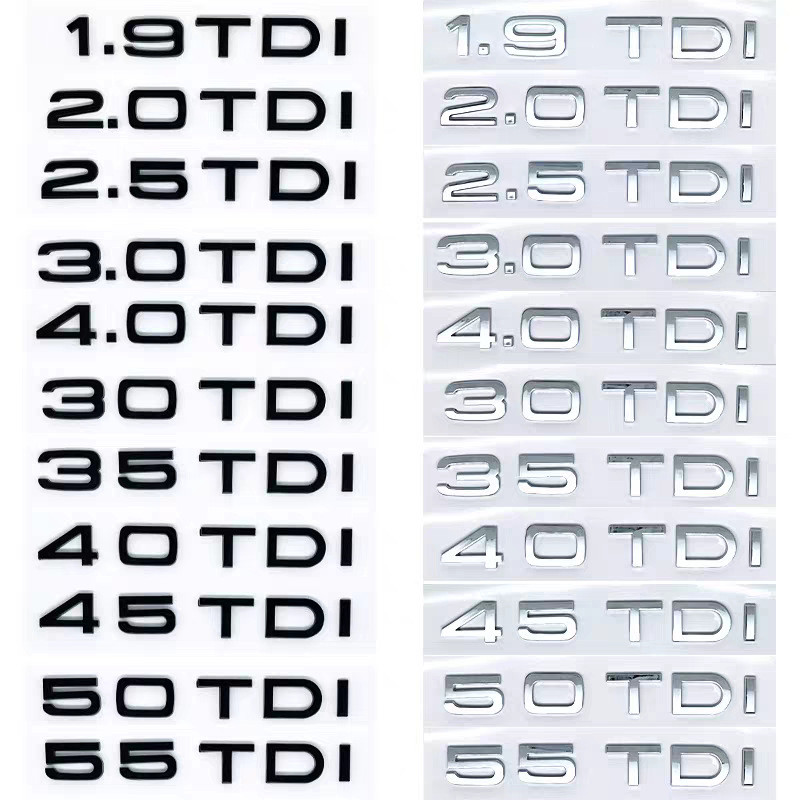 [ฟรีเส้น] เหมาะสําหรับ Audi Audi Car Labeling Word Label Modified A3 A4 A5 A6 A7 A8 Q2 Q3 Q5 Q7 30TD