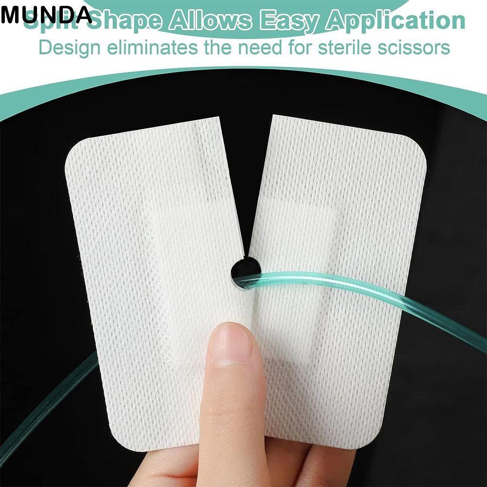 MUNDA 10 ชิ้น Chest Catheter Cover, อุปกรณ์ไตเทียม Gtube Supplies Feeding Tube Pad, ทนทาน Peritoneal