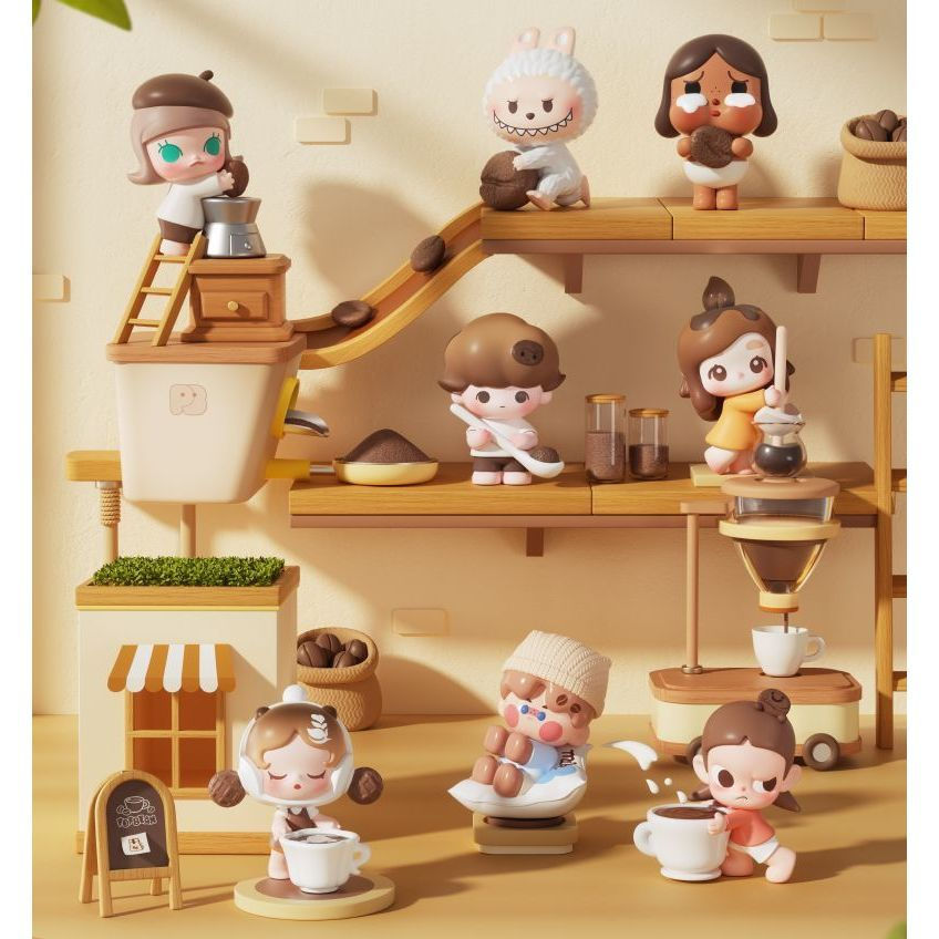 CRYBABY popbean CRYING to THE MOM Series น่ารักและน่ารักเครื่องประดับเล็กๆของเล่นของขวัญเด็กผู้หญิง popmart