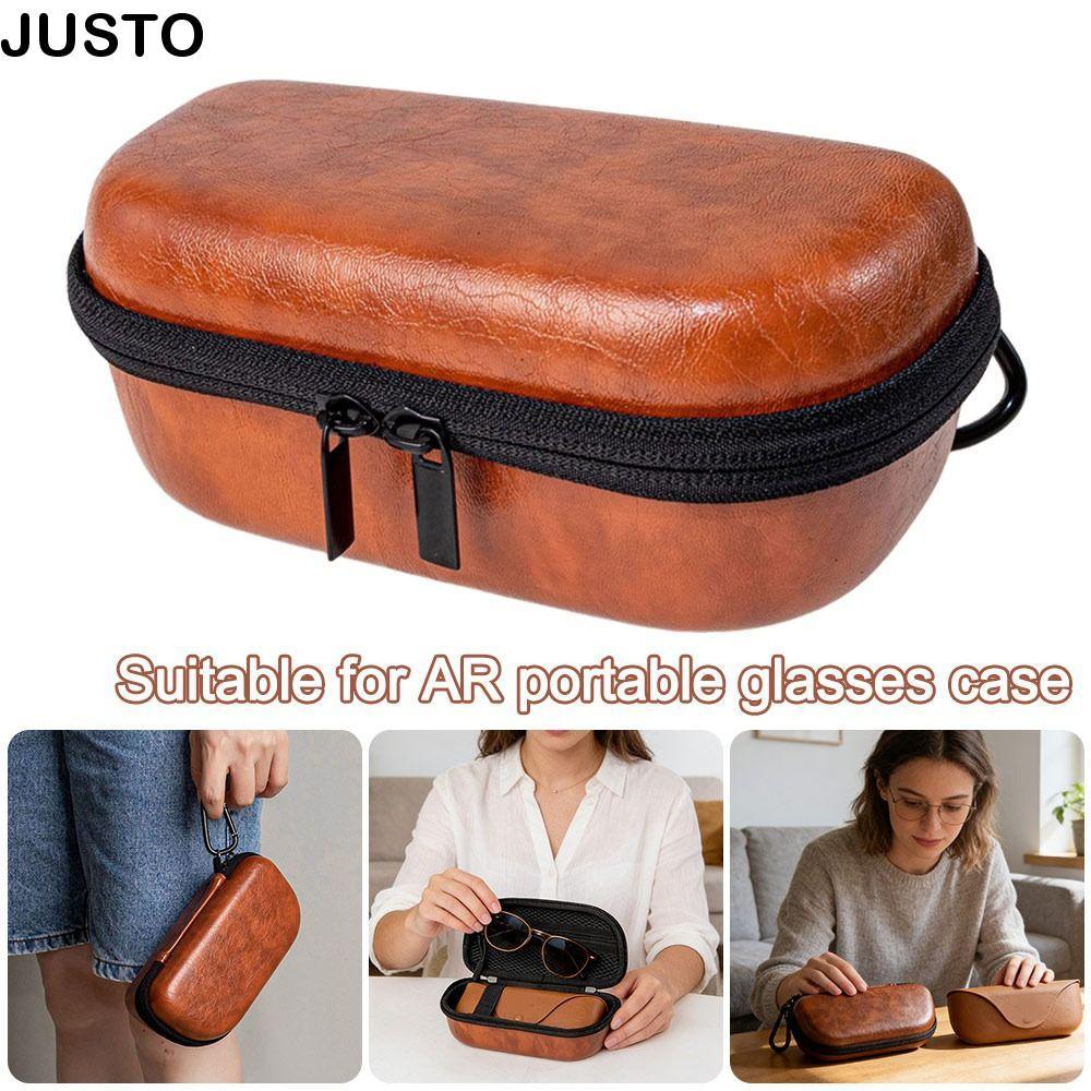 JUSTO AR แว่นตา, กันกระแทกความจุขนาดใหญ่กระเป๋าถือ, เปลือกแข็งกันน้ําฝาครอบป้องกันสากลสําหรับ XREAL 