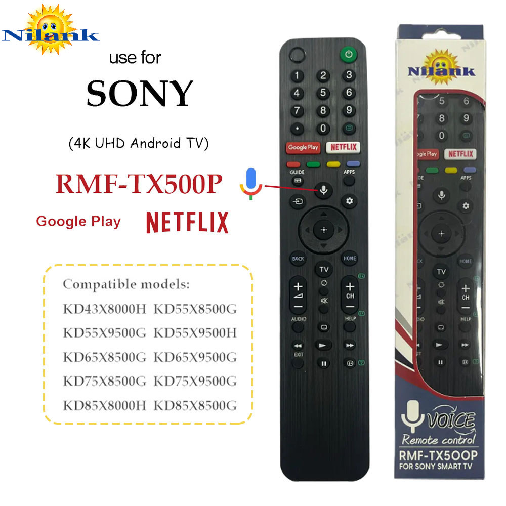NiLANK คำสั่งเสียง remote รีโมททีวี SONY LCD Smart Android TV รีโมท RMF-TX500P FOR2020-2022