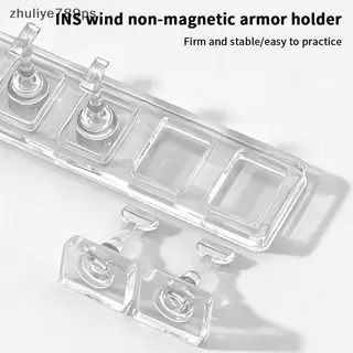 Zhuliye789ps] 1/5/10 Grid Non-Magnetic Nail Stand ตัวอย่างเล็บจอแสดงผลผู้ถือยาทาเล็บเคล็ดลับเล็บนํากลับมาใช้ใหม่ใหม่