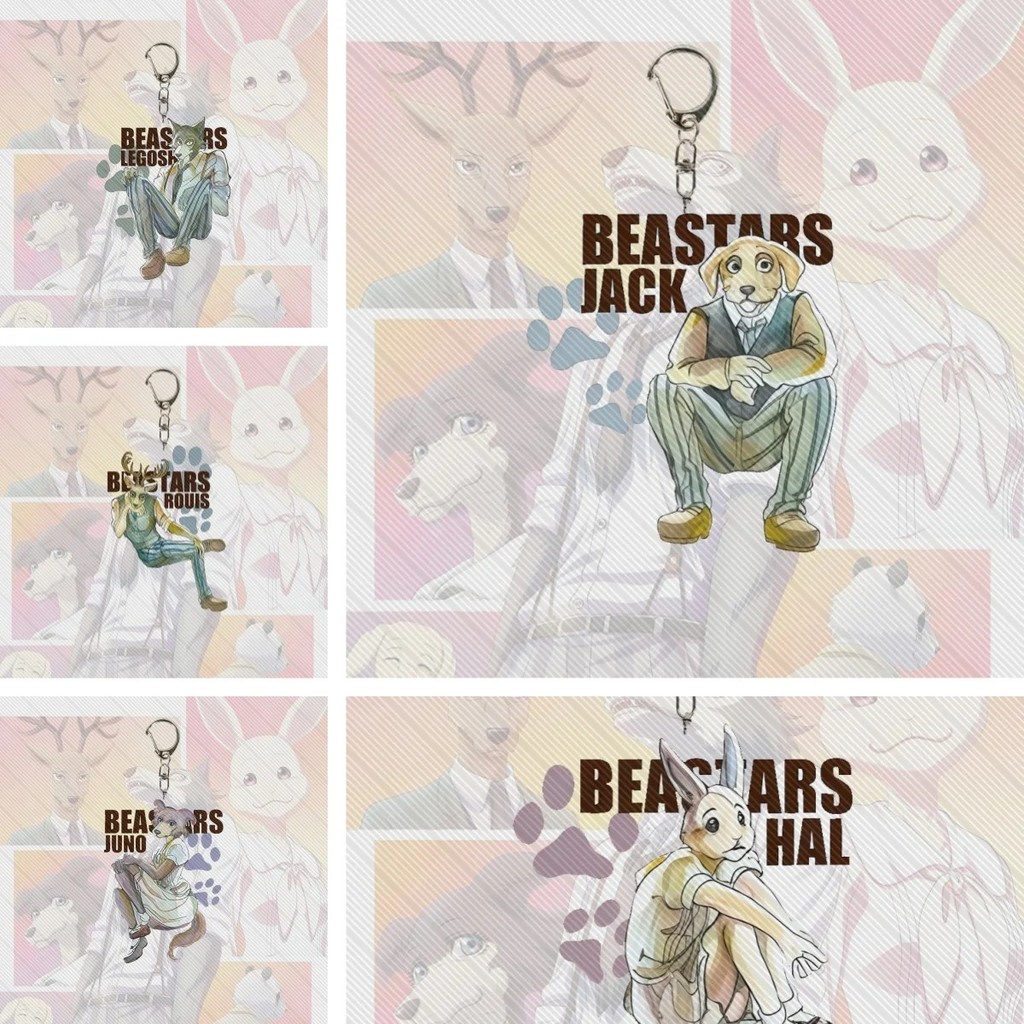 อะนิเมะ Beastars mica พวงกุญแจอะคริลิค Legoshi Louis Haru Jack Juno ตัวอักษร 6 ซม.กระเป๋านักเรียนตกแ