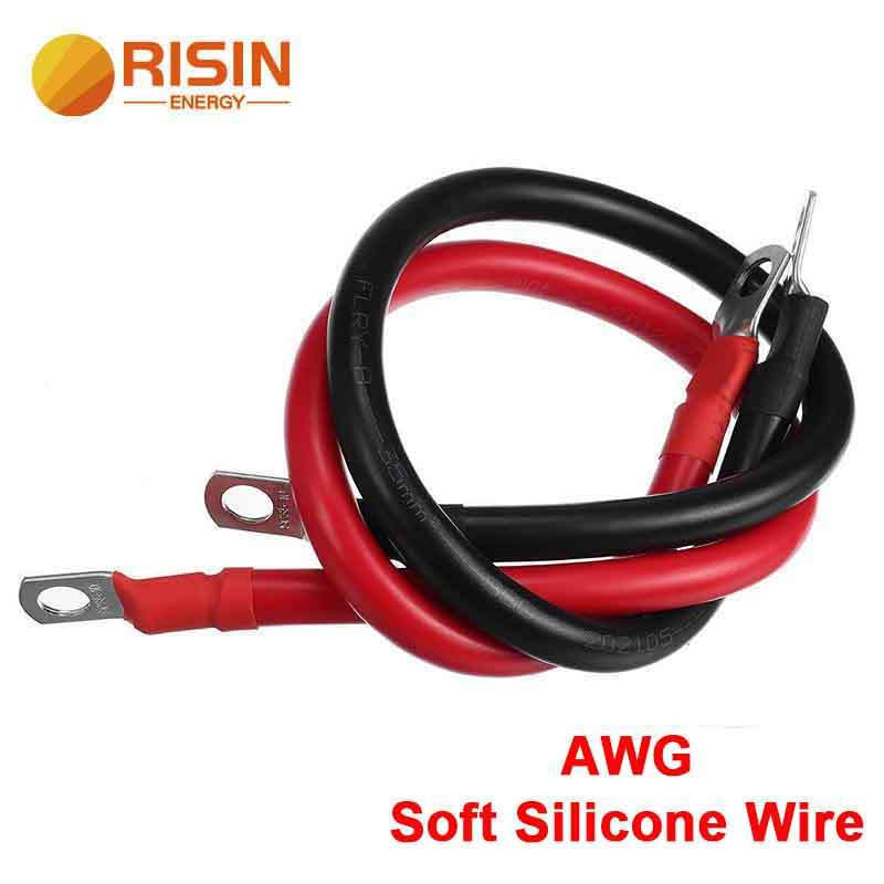 Risin UL3135 2AWG ซิลิโคนนุ่มพิเศษ terminal ลวดแบตเตอรี่ตะกั่วรถยนต์ไฟฟ้าสายไฟเชื่อมต่อสายไฟทองแดงจม