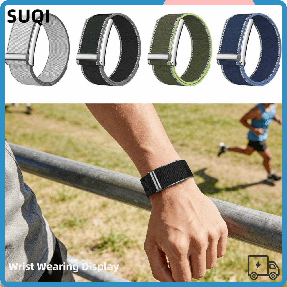 SUQI Elastic Sport Band, Nylon Scratch-resistant Fitness Tracker Strap, กันกระแทกปรับ Soft Bicep Ban