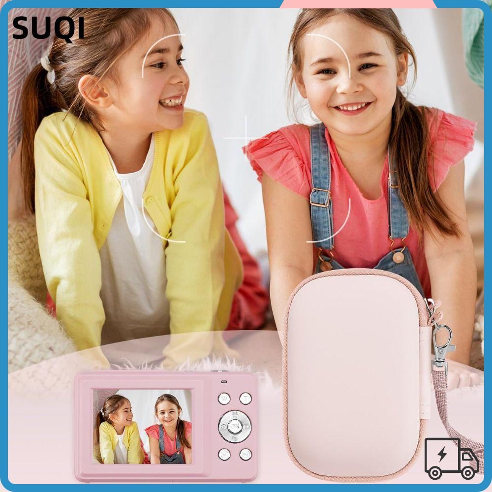 SUQI ที่เก็บกล้อง, EVA Shell Plush Padding กระเป๋าเดินทาง,แบบพกพา Anti-fall กันกระแทกน่ารัก SD Card 