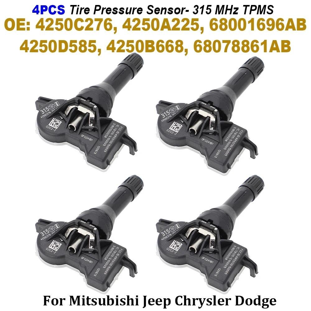 4PCS 4250C276 4250A225 68001696เอบี 68078861AB 4250D585 เซ็นเซอร์ความดันยาง 315MHz TPMS สําหรับ Jeep
