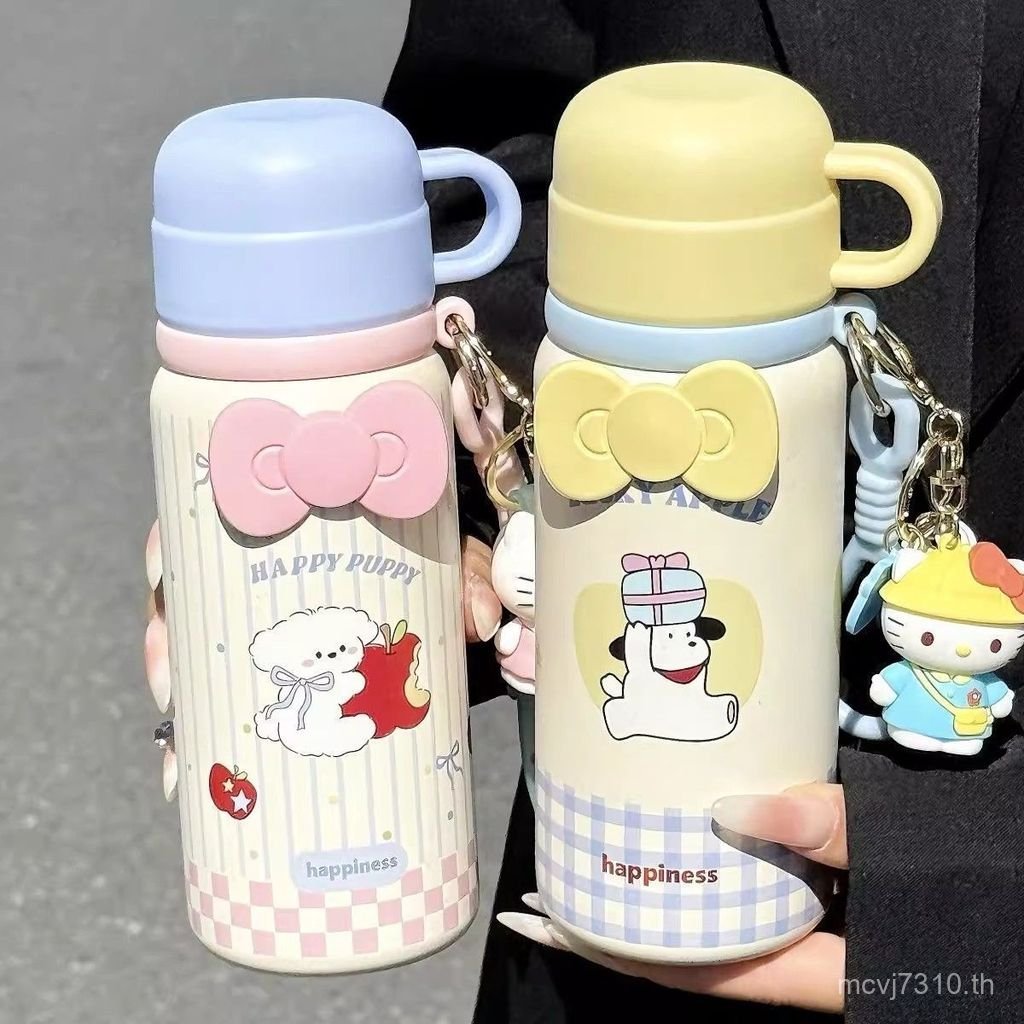 สาวที่มาพร้อมกับมูลค่าน่ารักสแตนเลสใบหน้าฟางกระติกน้ําร้อนถ้วยสไตล์ใหม่ก75316ความจุนักศึกษาวิทยาลัยส