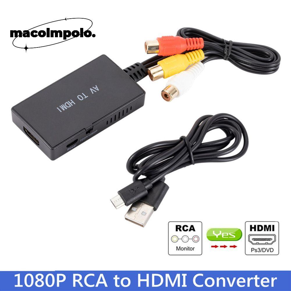 ตัวแปลง RCA เป็น HDMI VCR DVD VHS วิดีโอเสียงสําหรับ PS1 PS2 PS3 STB Xbox