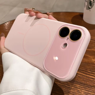 2026 ใหม่ปลอกคริสตัลเลนส์ป้องกันลายนิ้วมือซิลิโคนเหลวแม่เหล็กเคสโทรศัพท์สําหรับ ไอโฟน 13 14 15 16 17 มือโปร สูงสุด