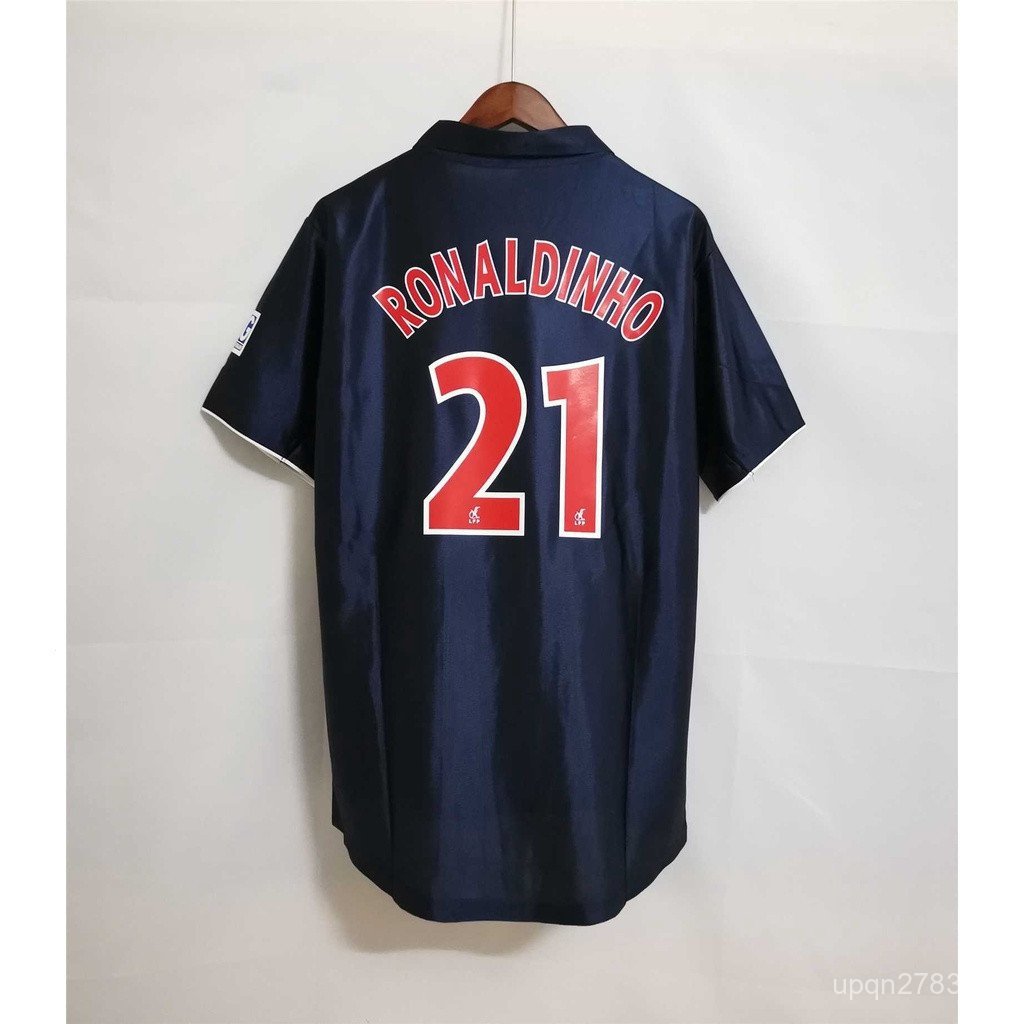 New Retro 2001-02 PSG Home Football Shirt Jersey RONALDINHO Custom Shirt