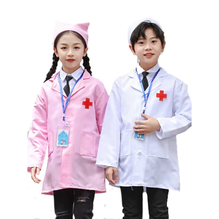 ชุดคอสตูมคุณหมอและพยาบาลสำหรับเด็ก ชุดแต่งกายแบบมืออาชีพ พร้อมส่ง!ชุดฮาโลวีน