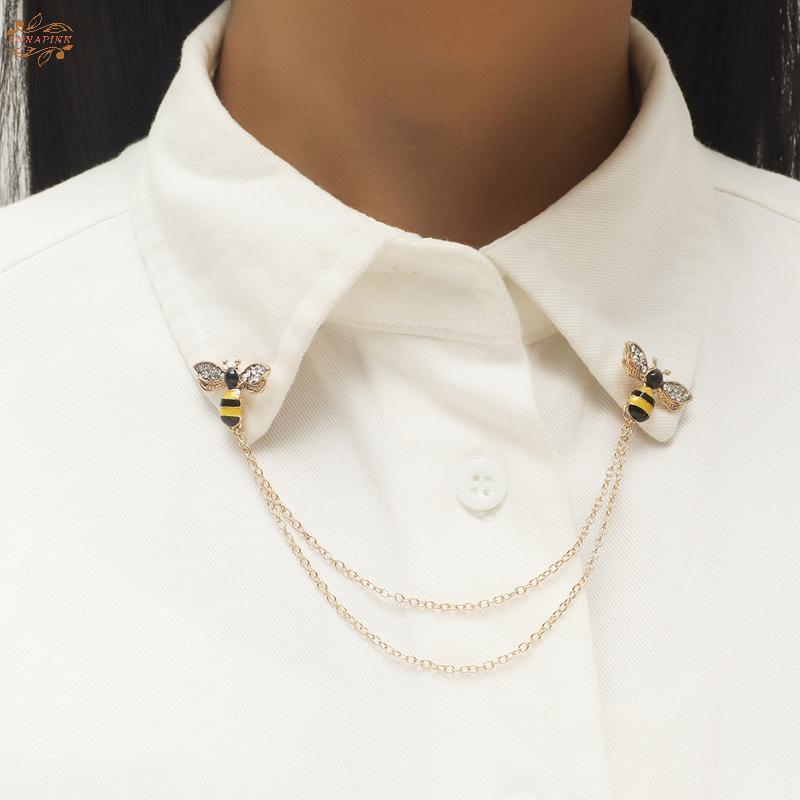 Ank Bee เข็มกลัดลายวินเทจ Chain Lapel Pin Badge อุปกรณ์เสริมแฟชั่นสำหรับชุดของผู้หญิง