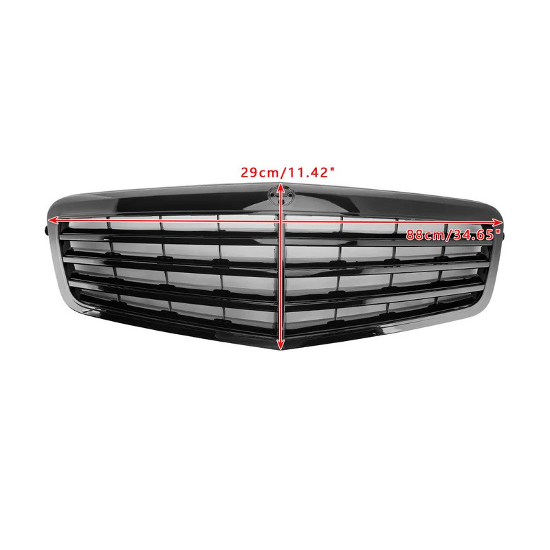 Artudatech เตาย่างกระจังหน้าสีดํา Fit Mercedes-Benz E Class W212 E350 E550 2010-2013