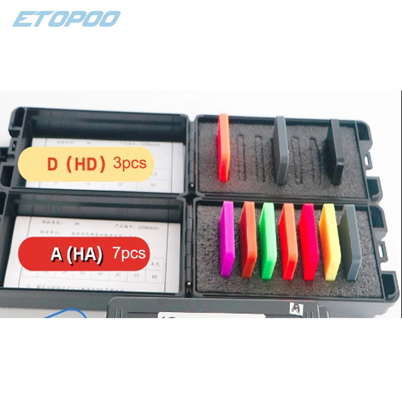 ประเภท A/D สําหรับ hore Durometer ความแข็งยาง HA Shore Hardness Test Block เครื่องทดสอบมาตรฐานบล็อก 