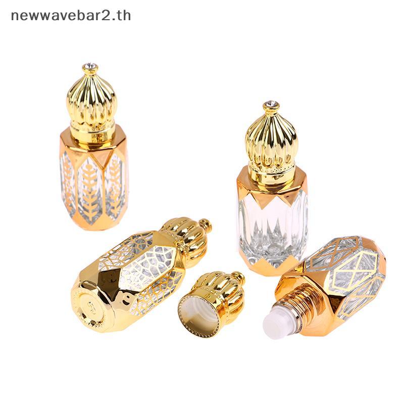 # waveba # 6ml Golden Refillable Perfume Bottles ขวดโรลออนแก้ว .