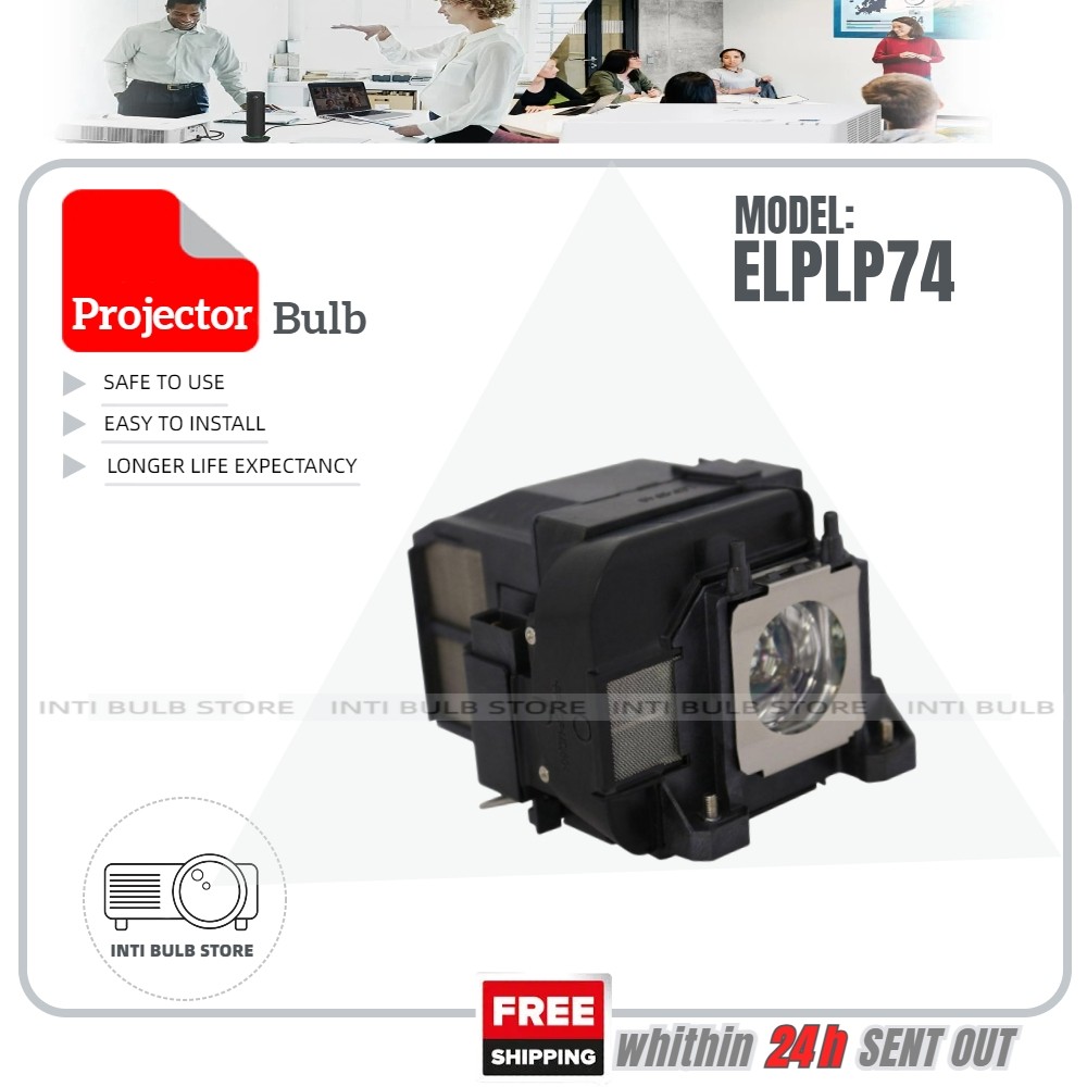 ELPLP74 โคมไฟโปรเจคเตอร์ Epson EB-1930 EB-1935 EB-1940W EB-1945W EB-1950 EB-1955 EB-1960 EB-1965 H47