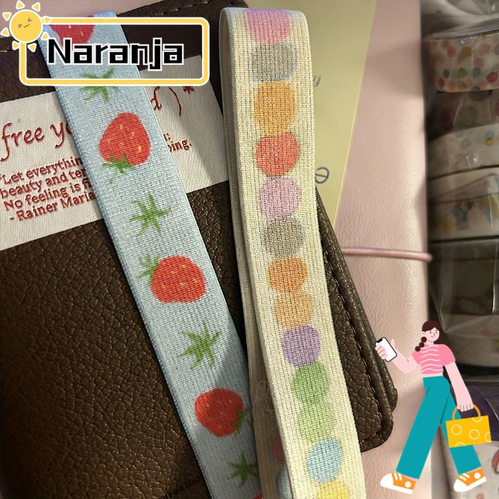 NARANJA สายรัดโน๊ตบุ๊ค, สมุดโน๊ตแบบหลวม DIY ตกแต่งสายยางยืด, สไตล์ INS ปรับน่ารัก Star Scrapbooking Band สําหรับสมุดภาพ