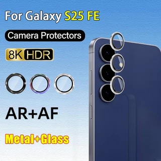 สําหรับ SamsungS25FE GalaxyS25FE โทรศัพท์กล้องด้านหลังสําหรับ Samsung Galaxy S25 FE อลูมิเนียมเลนส์กล้องแหวนฝาครอบเลนส์กระจกนิรภัย