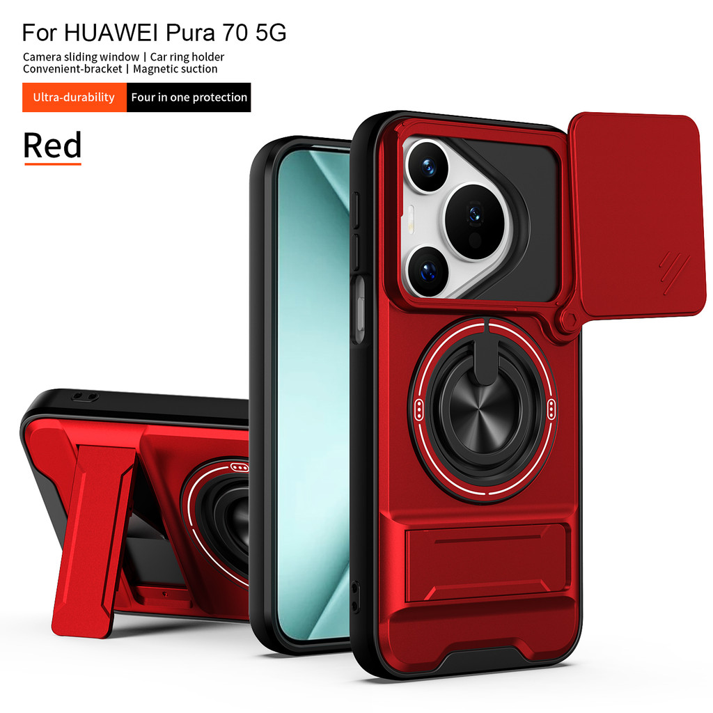 เคสกันกระแทกแม่เหล็กสําหรับ Huawei Pura 80 Pro Plus 80 Ultra 5G ไร้สายชาร์จแหวนผู้ถือเคสโทรศัพท์ฝาครอบกล้อง – โปรปัง