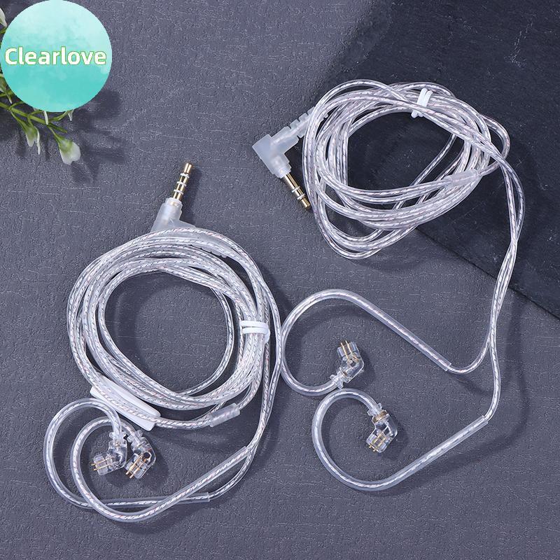 Clearlove 3.5 มม.2PIN In Ear หูฟังแบบมีสาย KZ Silver Plated KZ หูฟังสายอัพเกรดพร้อมไมโครโฟน KZ หูฟัง