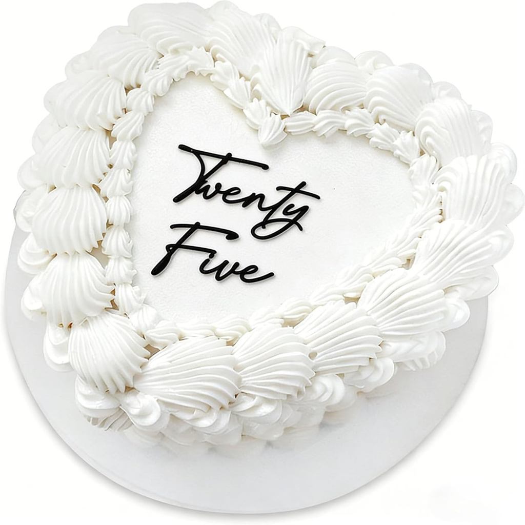 Twenty Five เค้ก Topper - อะคริลิค Happy 25th Birthday Cake Decor - เชียร์ถึง 25 ปีอุปกรณ์ตกแต่งงานเ