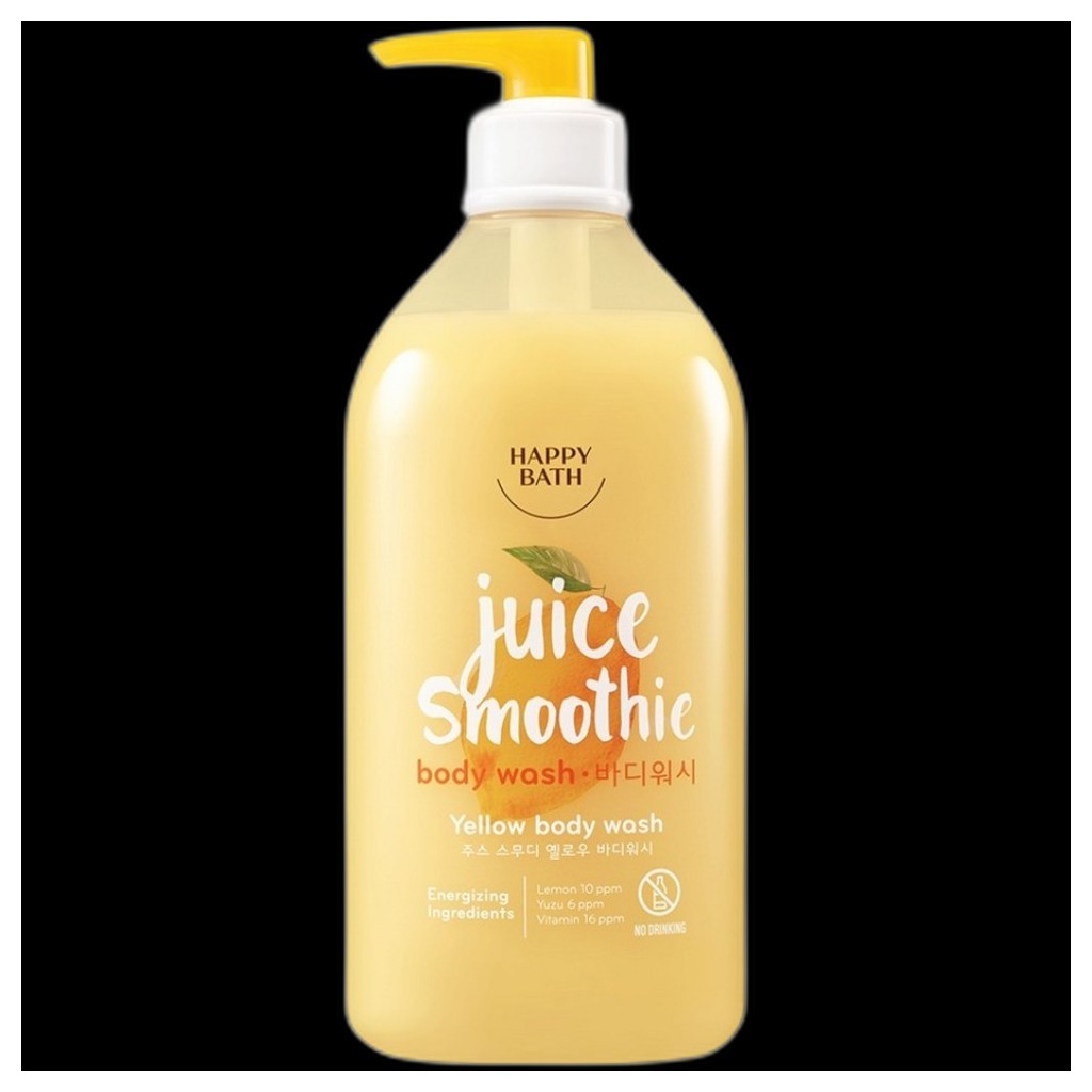 [happy bath] Juice Smoothie Yellow Body Wash กลิ่น Yuzu 820g, 1 ชิ้น / Korean Body Wash / กลิ่น Yuzu