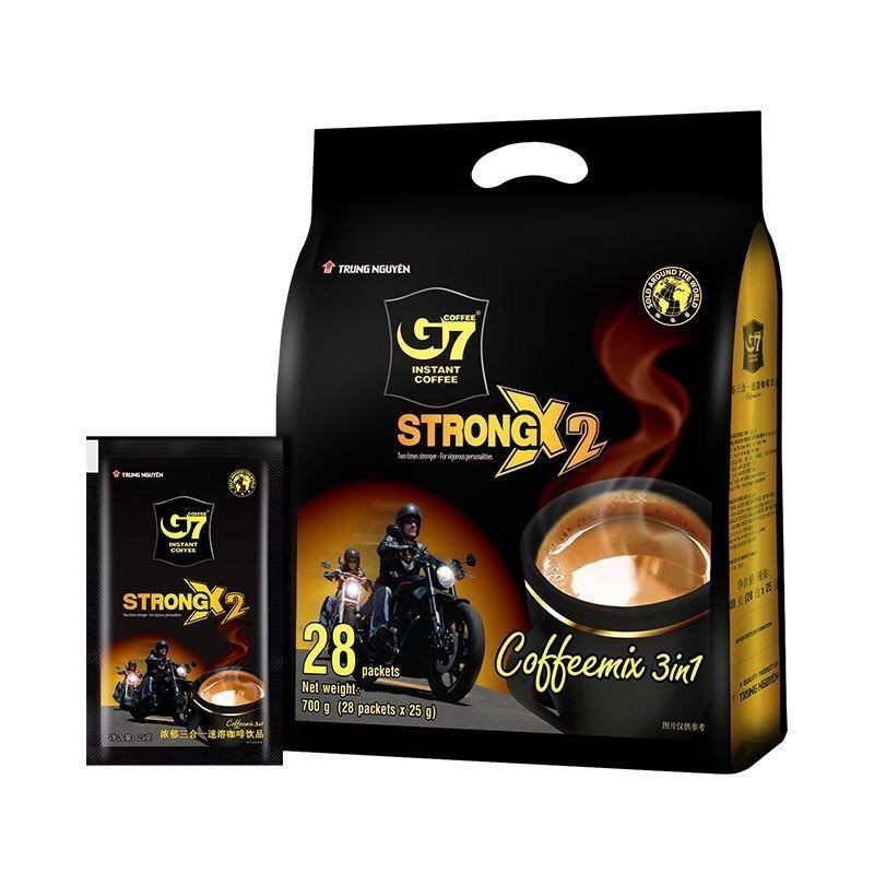 G 7 เวียดนามแท้ Espresso กาแฟสําเร็จรูป 700g Double Espresso 28 ถ้วย G7 เวียดนามแท้ Espresso กาแฟสํา