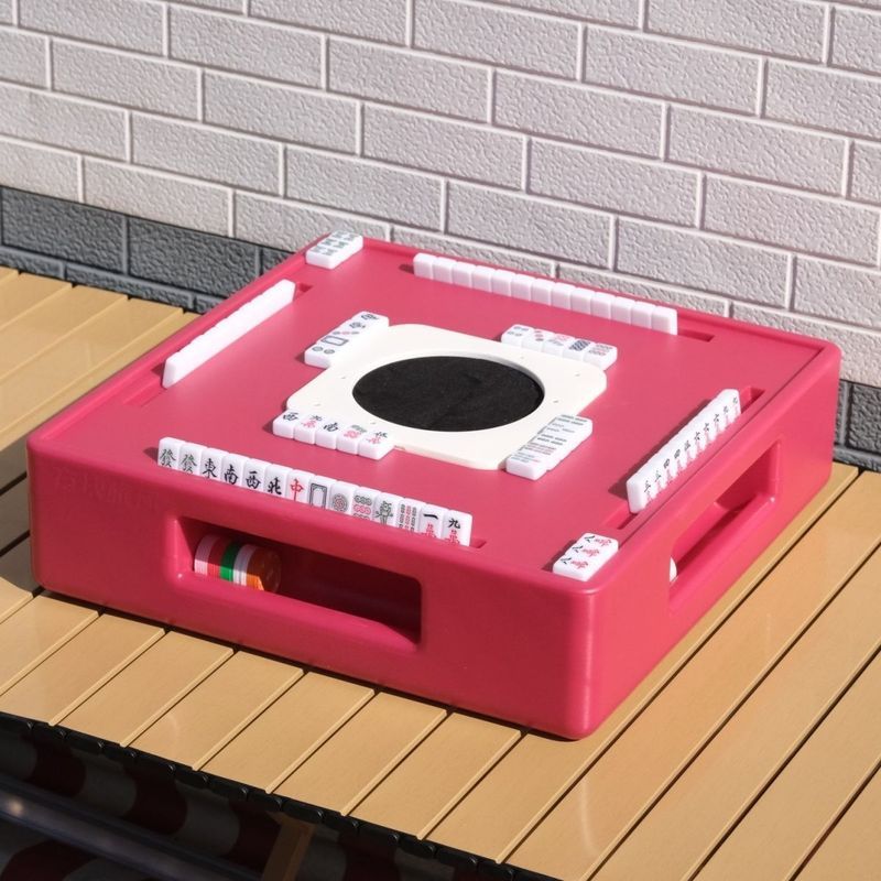 รับประกันของแท้ Garcizi Mahjong หอพัก Mini Semi-Automatic Portable Mahjong Table Camping Travel Hous