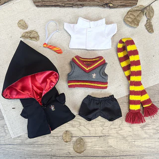 เสื้อผ้าตุ๊กตาพอดี 17 ซม. Labubu ตุ๊กตาไวนิล ของเล่นตุ๊กตา Harry Potter Hogwarts ชุดนักเรียน