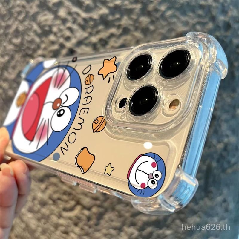 เคสโทรศัพท์การ์ตูนสร้างสรรค์ Doraemon เหมาะสําหรับ iPhone 17promax 16promax 17 16 15 14 promax 13promax 13 12 11 pro max xr xs 16pro กันกระแทกเคสใส