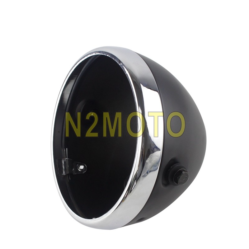 TC 7" Motorcycle Headlight Housing Bucket 7 inch Headlight Universal Motorcycle Mounting Headlight S