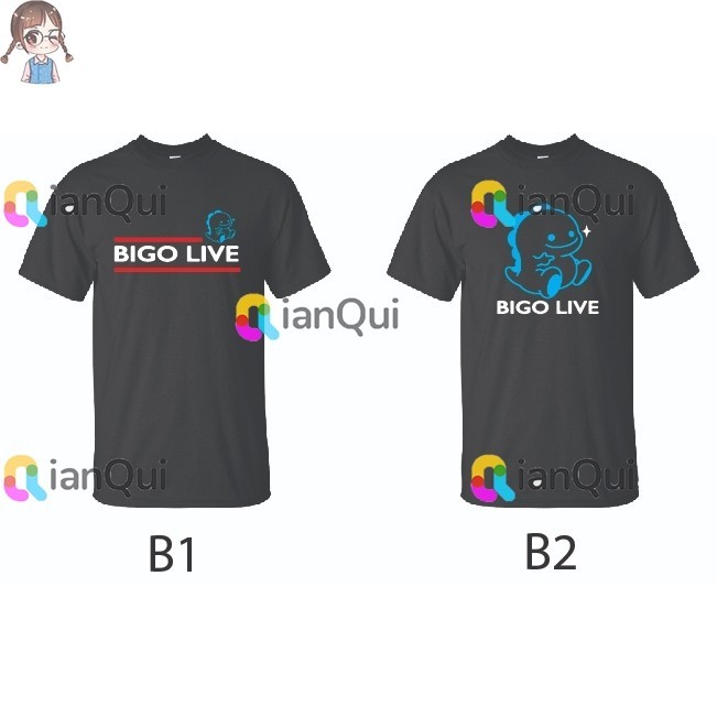 เสื้อยืด BIGO LIVE BLACK และ BLACK MICRIBER